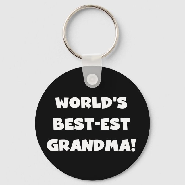 Porte-clés Cadeaux blancs des textes de grand-maman du (Recto)