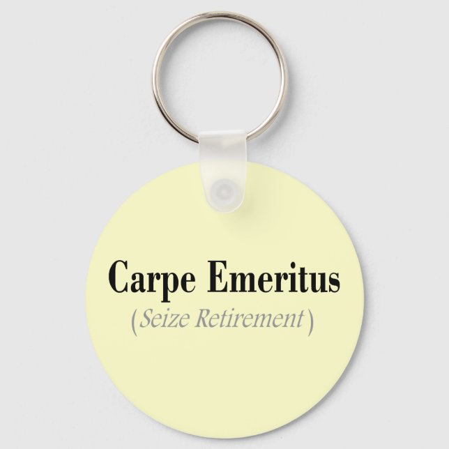 Porte-clés Cadeaux Carpe Emeritus (Saisir la retraite) (Recto)