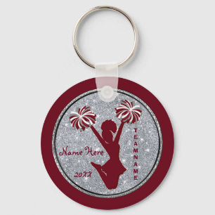 Porte-clés Cadeaux Cheer personnalisés de Bourgogne pour la f