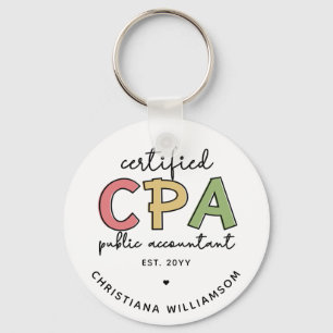 Porte-clés Cadeaux comptables publics certifiés CPA personnal