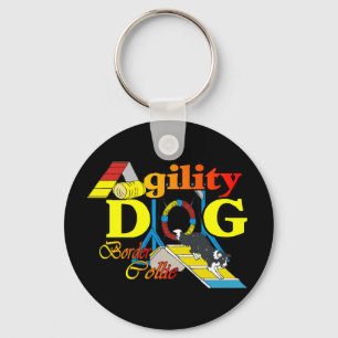 Porte-clés Cadeaux d'agilité de border collie