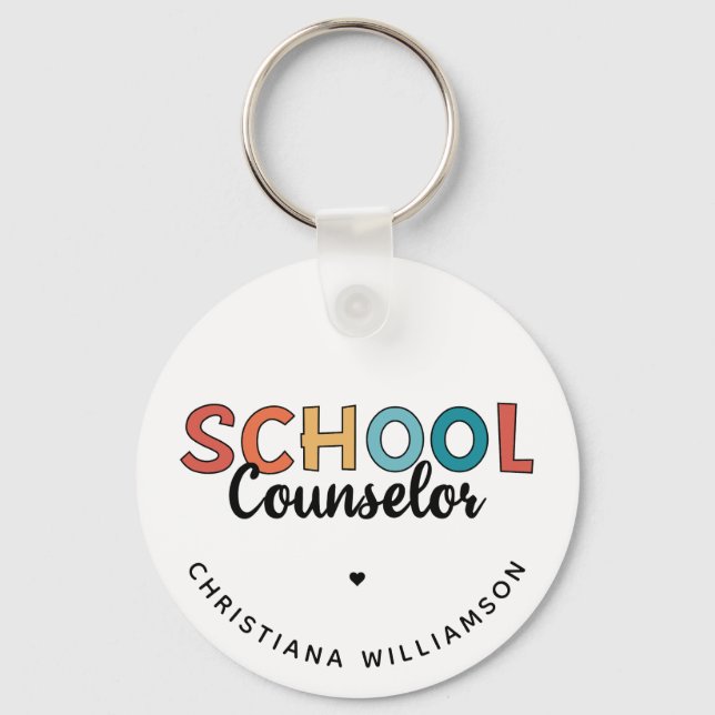 Porte-clés Cadeaux d'appréciation du conseiller scolaire pers (Recto)