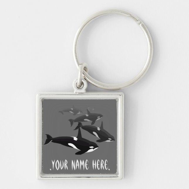 Porte-clés Cadeaux d'art de baleine personnalisés par porte - (Devant)