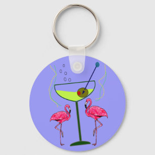 Porte-clés Cadeaux d'art Flamant rose tropical
