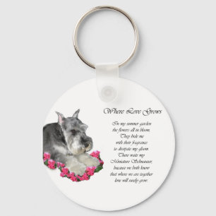 Porte-clés Cadeaux d'art Schnauzer miniature