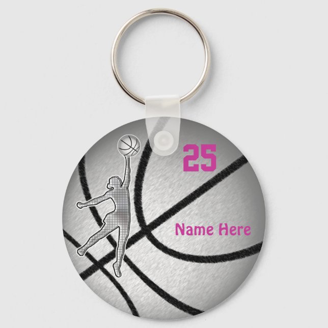 Porte-clés Cadeaux de basket-ball pour filles équipe PERSONNA (Recto)