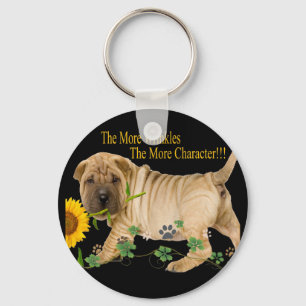 Porte-clés Cadeaux de caractères chinois Shar-Pei