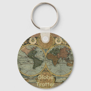 Porte-clés Cadeaux de cartes du Vieux-Monde