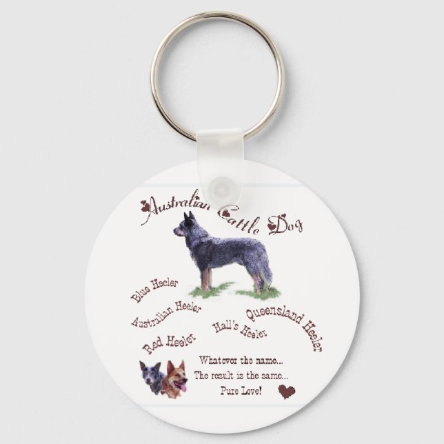 Porte-clés Cadeaux de chien de bétail australien (Recto)