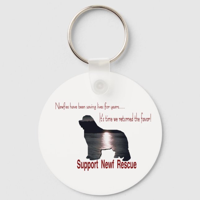 Porte-clés Cadeaux de chiens de Terre-Neuve (Recto)