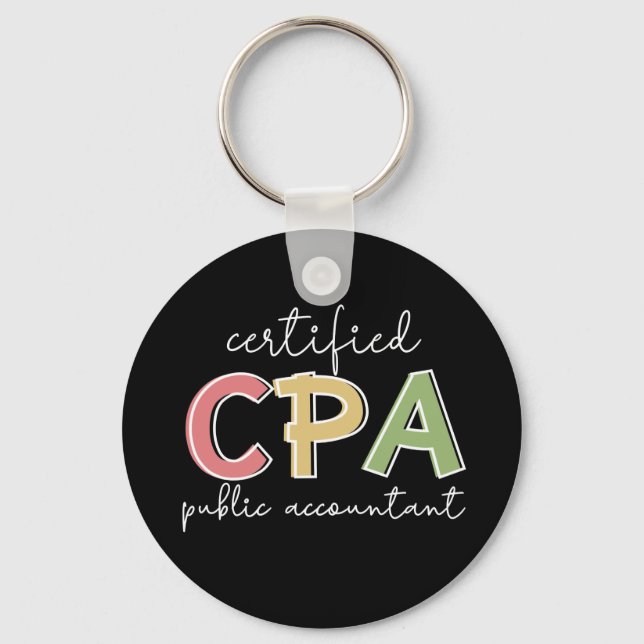 Porte-clés Cadeaux de comptabilité publique certifiés CPA (Recto)