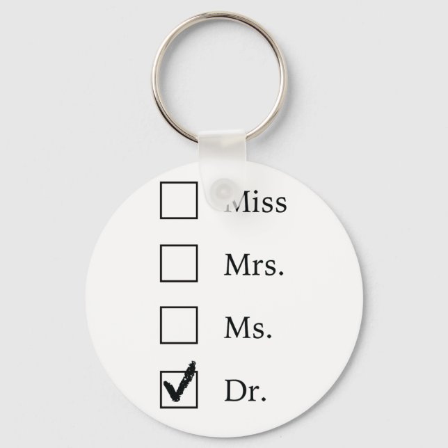 Porte-clés Cadeaux de doctorat pour femmes (Recto)