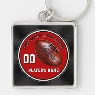 Porte-clés Cadeaux de football personnalisés pour seniors rou