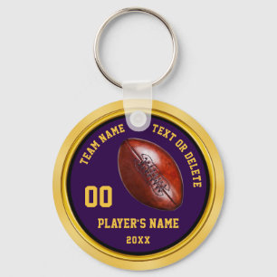 Porte-clés Cadeaux de football violet et or bon marché pour l