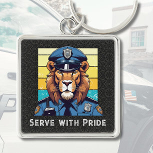 Porte-clés Cadeaux de Lion personnalisés pour les policiers P