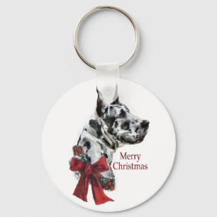 Porte-clés Cadeaux de Noël Arlequin Great Dane