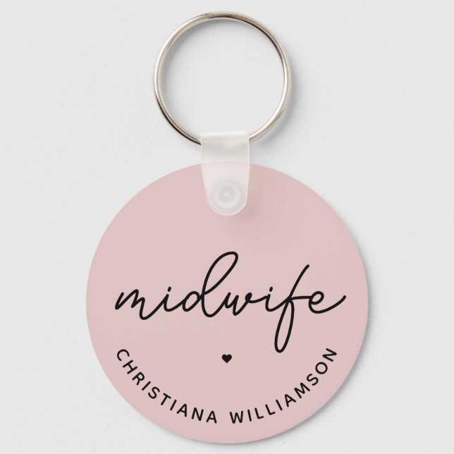 Porte-clés Cadeaux de sage-femme personnalisés (Recto)
