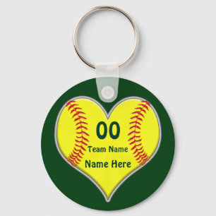 Porte-clés Cadeaux de softball bon marché avec votre texte et