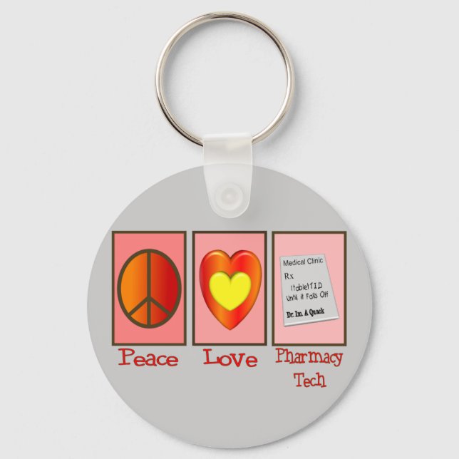 Porte-clés Cadeaux de technicien en pharmacie (Recto)