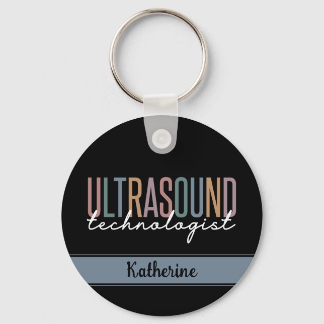 Porte-clés Cadeaux de technologue d'ultrasons personnalisés (Recto)