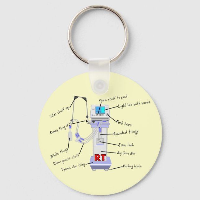 Porte-clés Cadeaux de thérapie respiratoire (Recto)