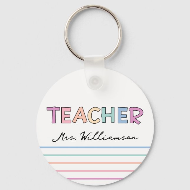 Porte-clés Cadeaux d'enseignants personnalisés | Appréciation (Recto)
