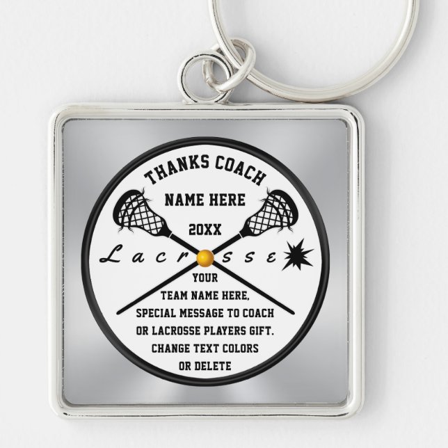 Porte-clés Cadeaux D'Entraîneurs De Crosse, Lacrosse Personna (Devant)