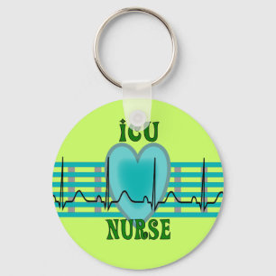 Porte-clés Cadeaux d'infirmière d'ICU, QRS et conception de