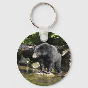 Porte-clés Cadeaux d'ours Noir "Saumon Spots"