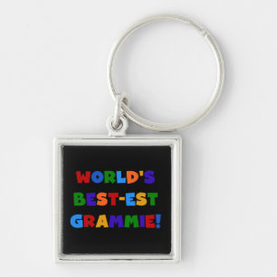 Porte-clés Cadeaux du Meilleur-est Grammie du monde lumineux 