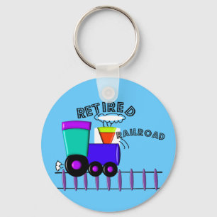 Porte-clés Cadeaux d'un travailleur ferroviaire à la retraite