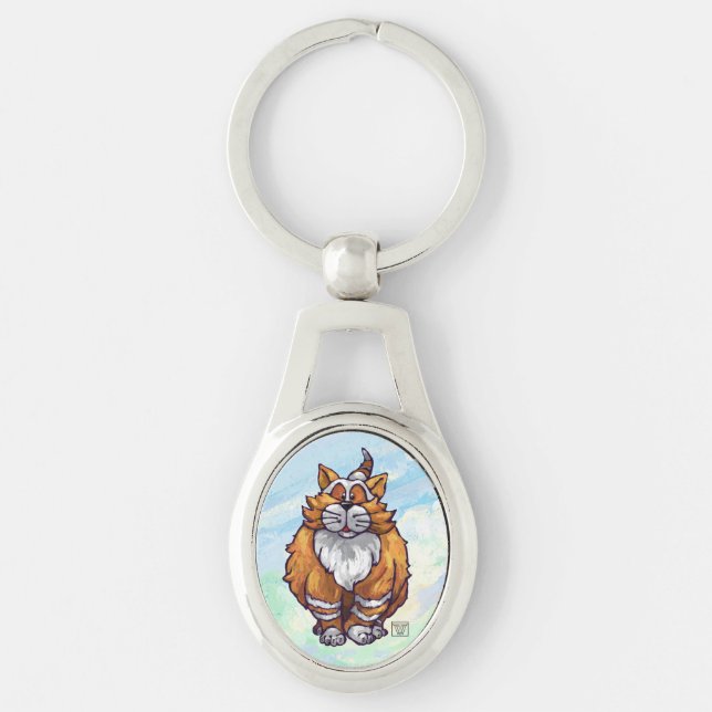 Porte-clés Cadeaux et accessoires de chats de gingembre (Devant)