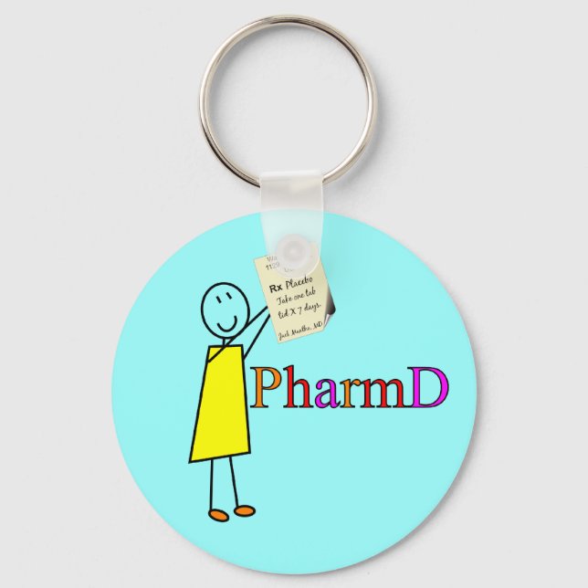 Porte-clés Cadeaux étudiants en pharmacie PharmD (Recto)