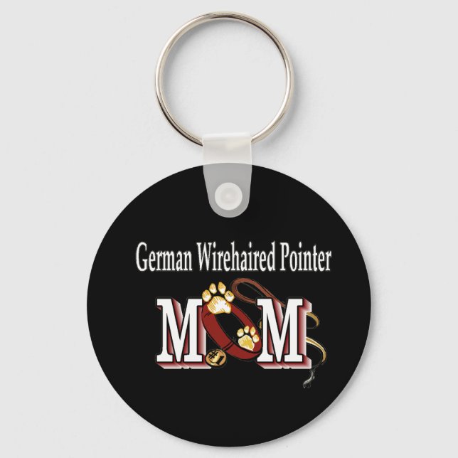 Porte-clés Cadeaux maman pointer À poils durs allemand (Recto)