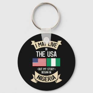 Porte-clés Cadeaux Nigeria Drapeau Américain Usa Racines Nigé