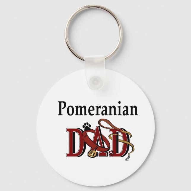Porte-clés Cadeaux papa Poméraniens (Recto)