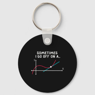 Porte-clés Cadeaux pour prof de maths - Parfois je pars sur u
