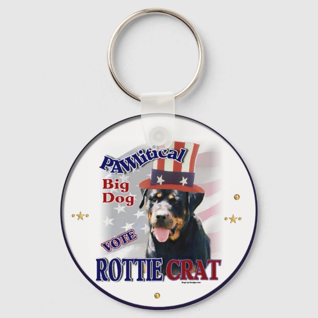 Porte-clés Cadeaux Rottweiler amoureux (Recto)