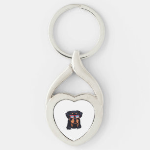 Porte-clés Cadeaux Rottweiler amoureux