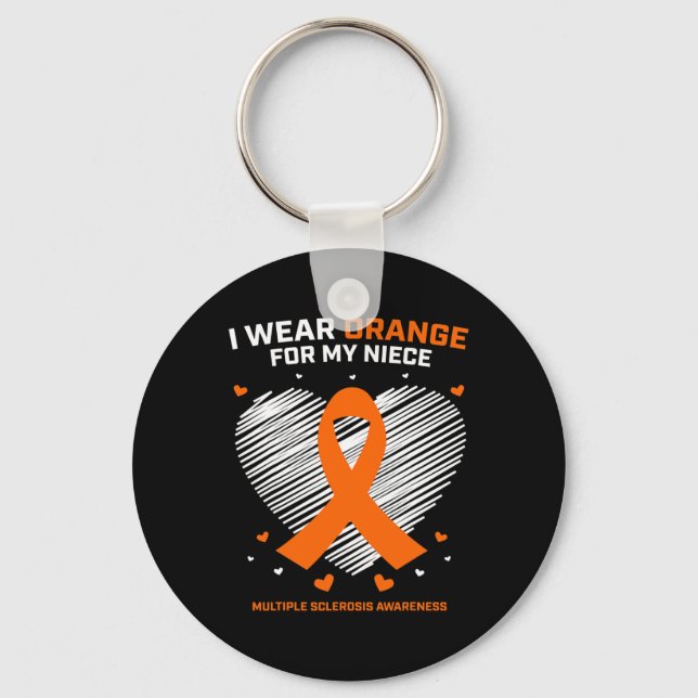 Porte-clés Cadeaux Vêtements Nièce Sclérose en plaques Aw (Recto)
