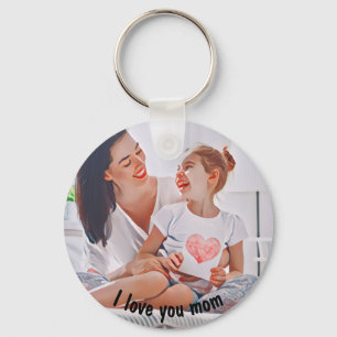 Porte-clés Cadre d'amour pour maman au coeur