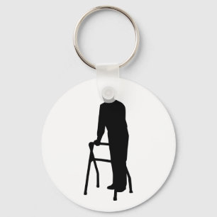 Porte-clés Cadre de marche d'homme de personne âgée