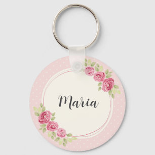 Porte-clés Cadre de roses vintage shabby chic