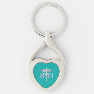 Porte-clés Caducée de RN d'infirmier autorisé sur le décor de