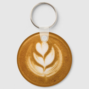Porte-clés Café Art Porte - clé Fleur coeur