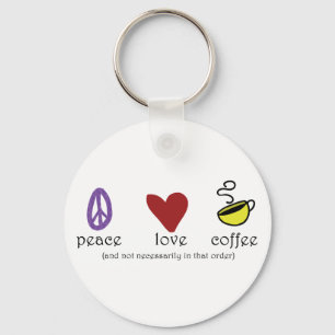 Porte-clés Café d'amour de paix