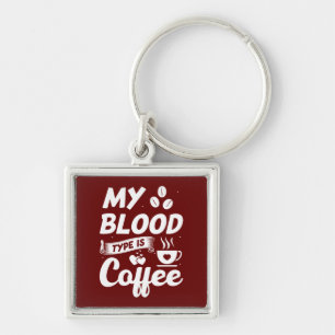 Porte-clés Café drôle, humour, café amateur buveur de café