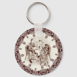 Porte-clés café et amour