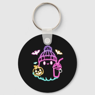 Porte-clés Café Ghost Cute Boire Halloween Éffrayant