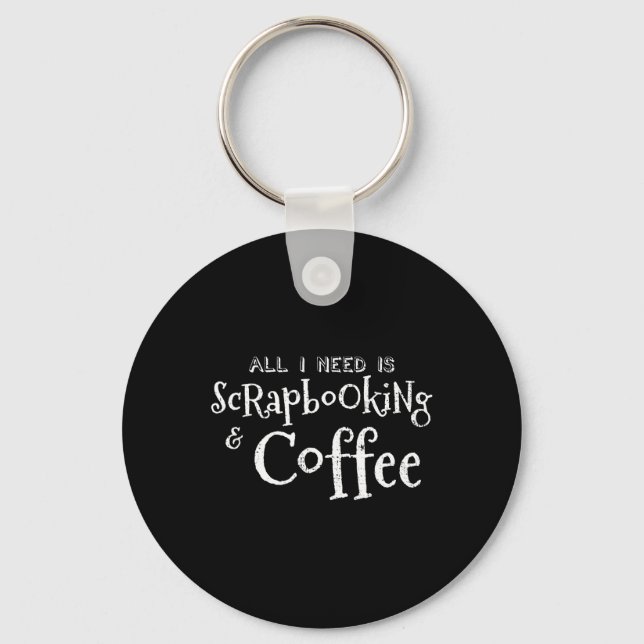 Porte-clés Café Scrapbooking Vintage (Recto)